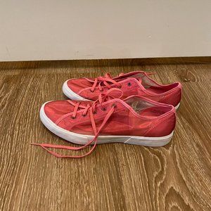 NWOT PF Flyer See-Through Mesh Pink Sneakers
